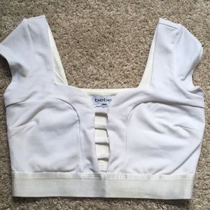 Bebe White Crop Top